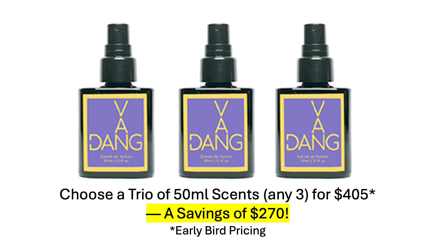 Three 50ml perfume